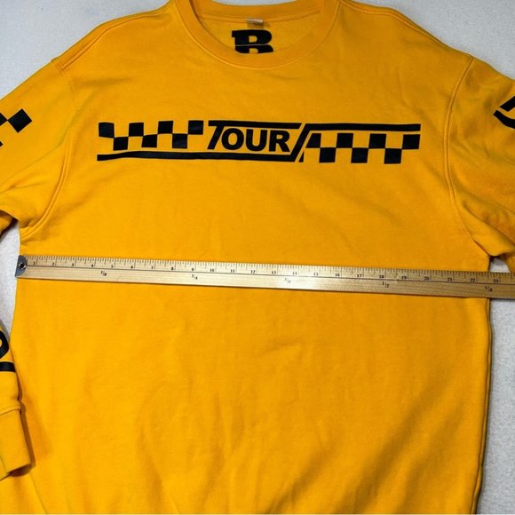 H&M × JUSTIN BIEBER Purpose World Tour 2017 Sweatshirt Yellow Mens Size L - Picture 9 of 10